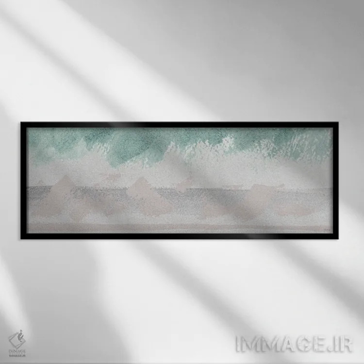 تابلو دکوراتیو مدرن مواد معدنی ۳ اثر پتی بیشاپ - نمای قابدار مشکی