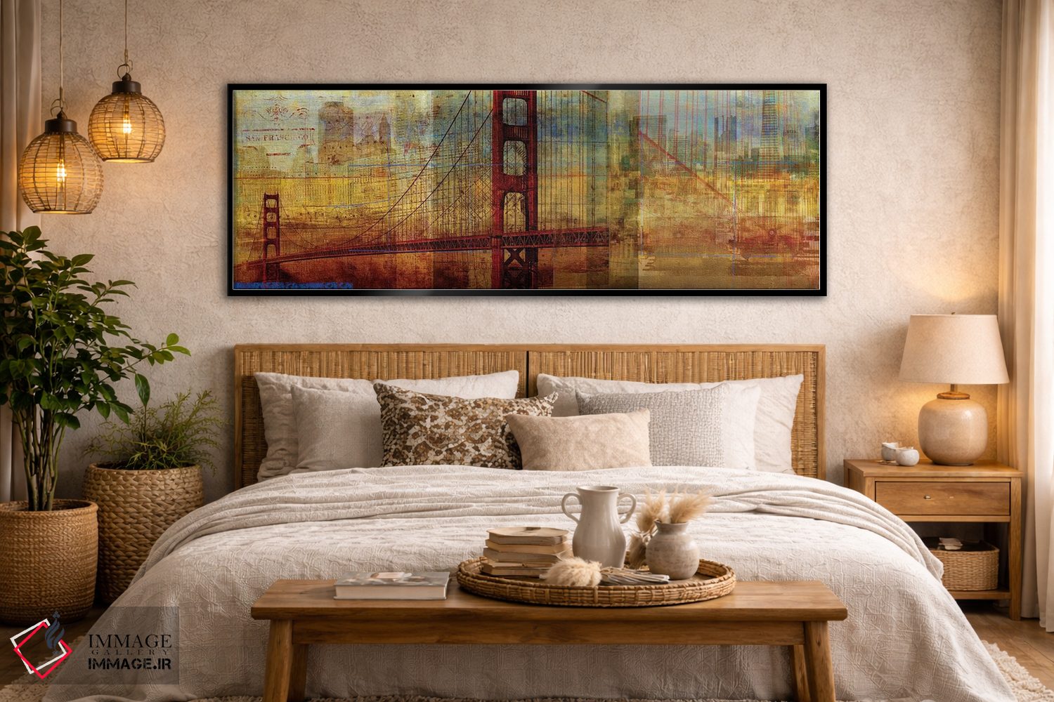 تابلو دکوراتیو پل غروب اثر پی آی استودیو - D6B