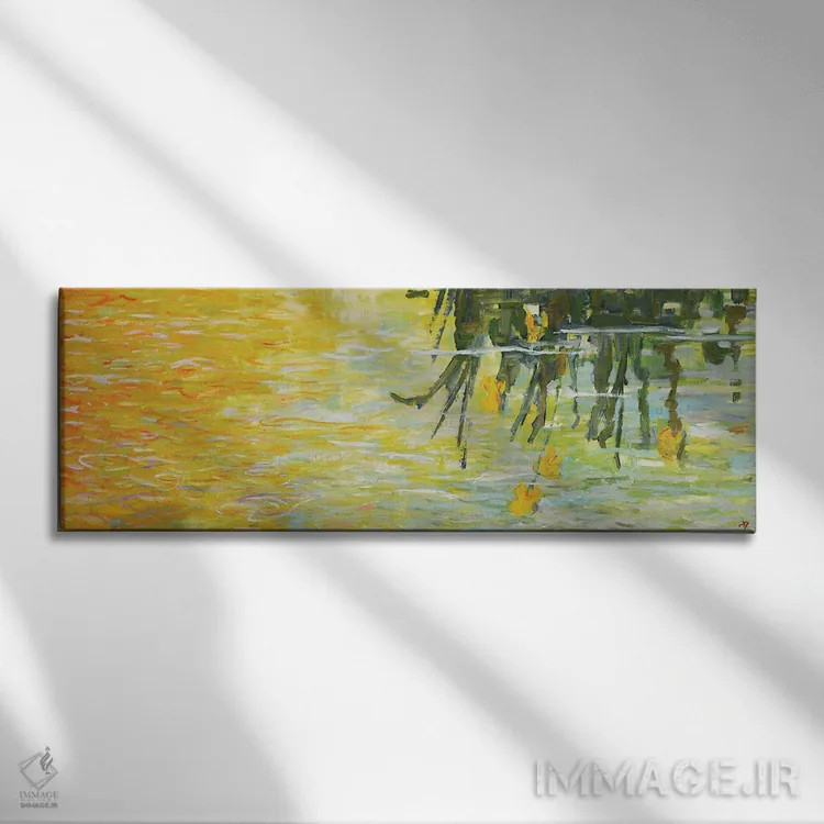تابلو دکوراتیو حوضچه ی آبی II اثر پاتریک ماری - نمای روبهرو روی دیوار