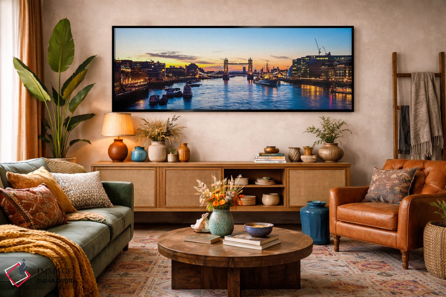 تابلو دکوراتیو طلوع آفتاب بر پل تاور در لندن اثر پل رومر - D3B