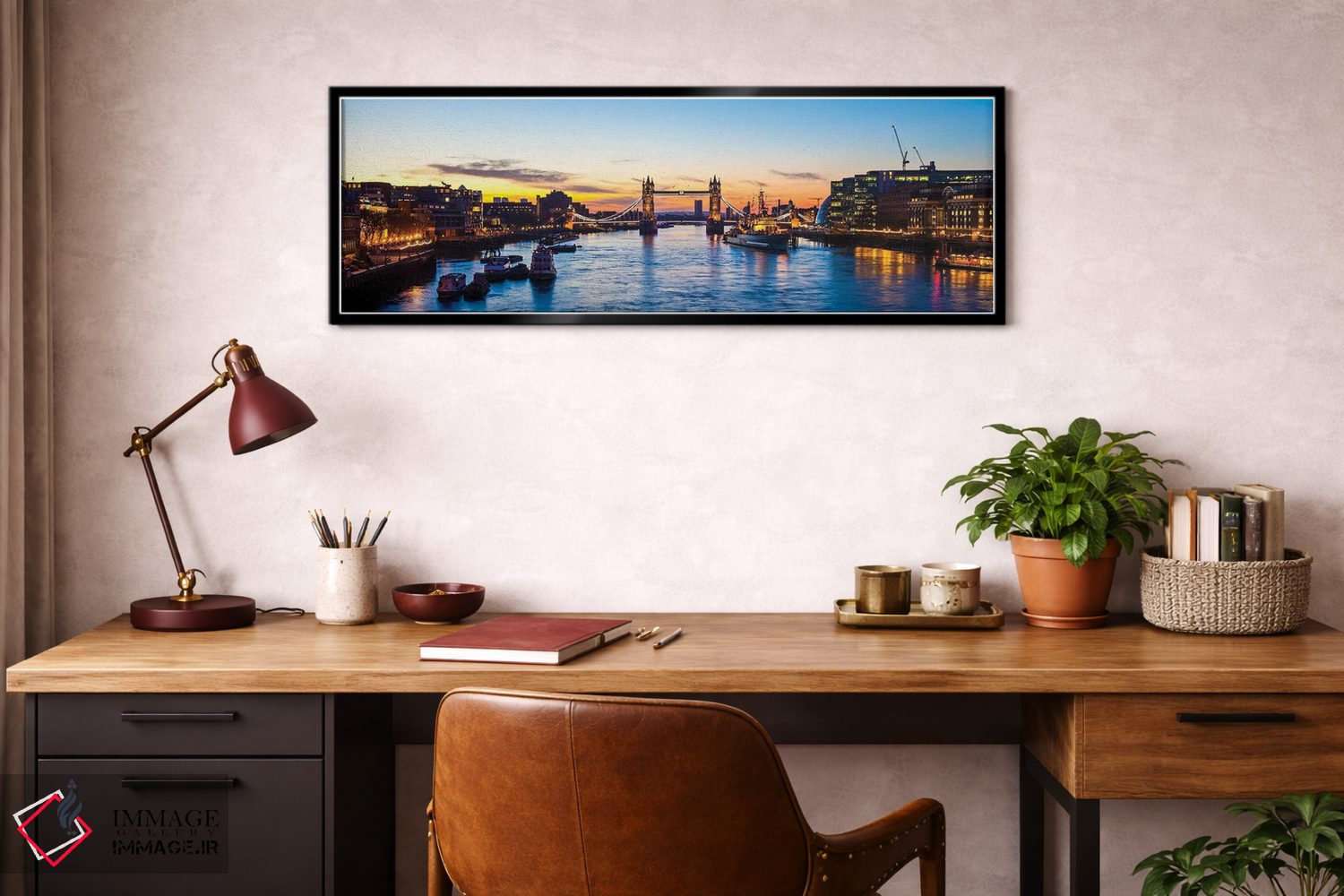 تابلو دکوراتیو طلوع آفتاب بر پل تاور در لندن اثر پل رومر - D4B