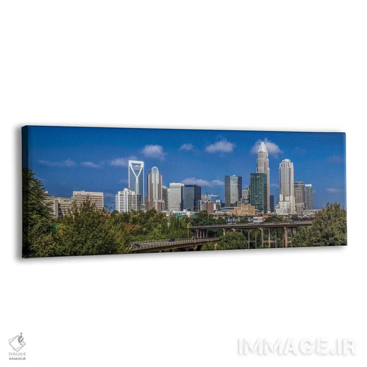 تابلو دکوراتیو خط افق آپ تاون شارلوت اثر پل رومر - نمای پرسپکتیو محصول