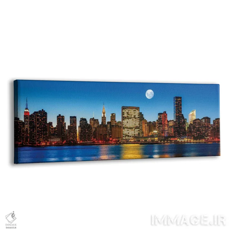تابلو دکوراتیو اواخر شب در شهر نیویورک اثر پل رومر - نمای پرسپکتیو محصول