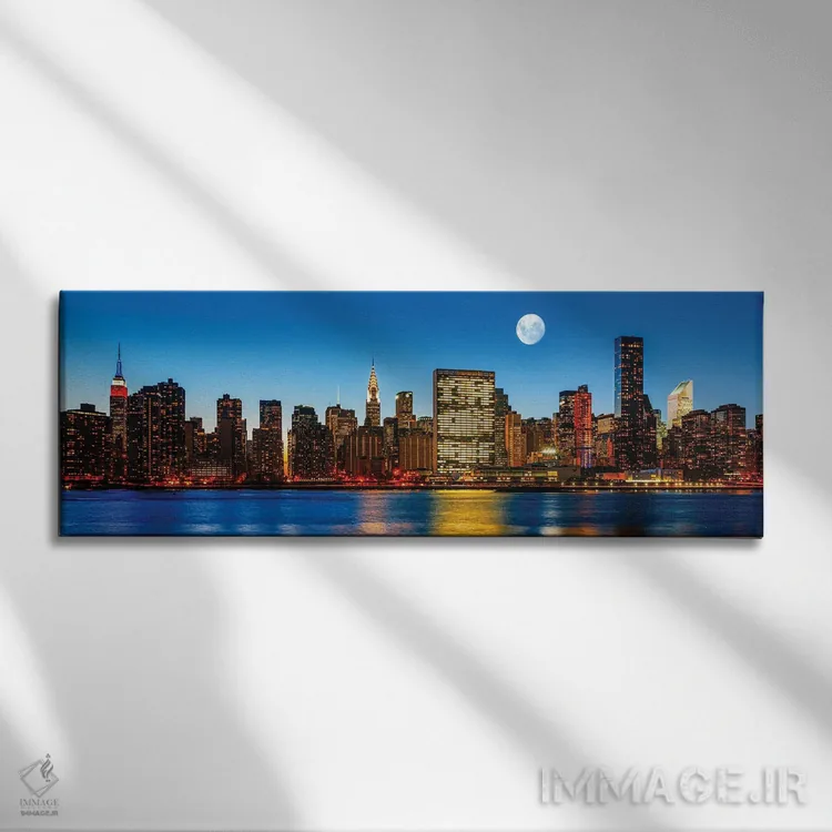 تابلو دکوراتیو اواخر شب در شهر نیویورک II اثر پل رومر - نمای روبهرو روی دیوار