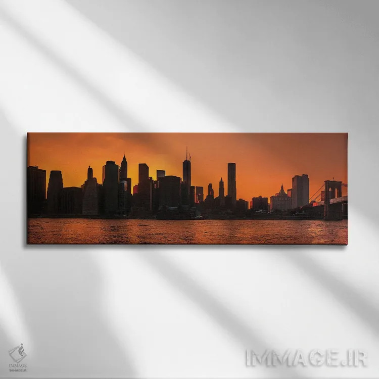 تابلو دکوراتیو سایه روشن های منهتن اثر پل رومر - نمای روبهرو روی دیوار