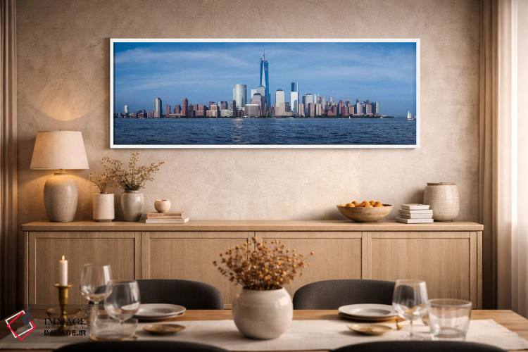 تابلو دکوراتیو منظره پانورامای منهتن پایین اثر پل رومر - D2W