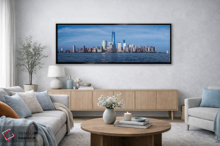 تابلو دکوراتیو منظره پانورامای منهتن پایین اثر پل رومر - D4B