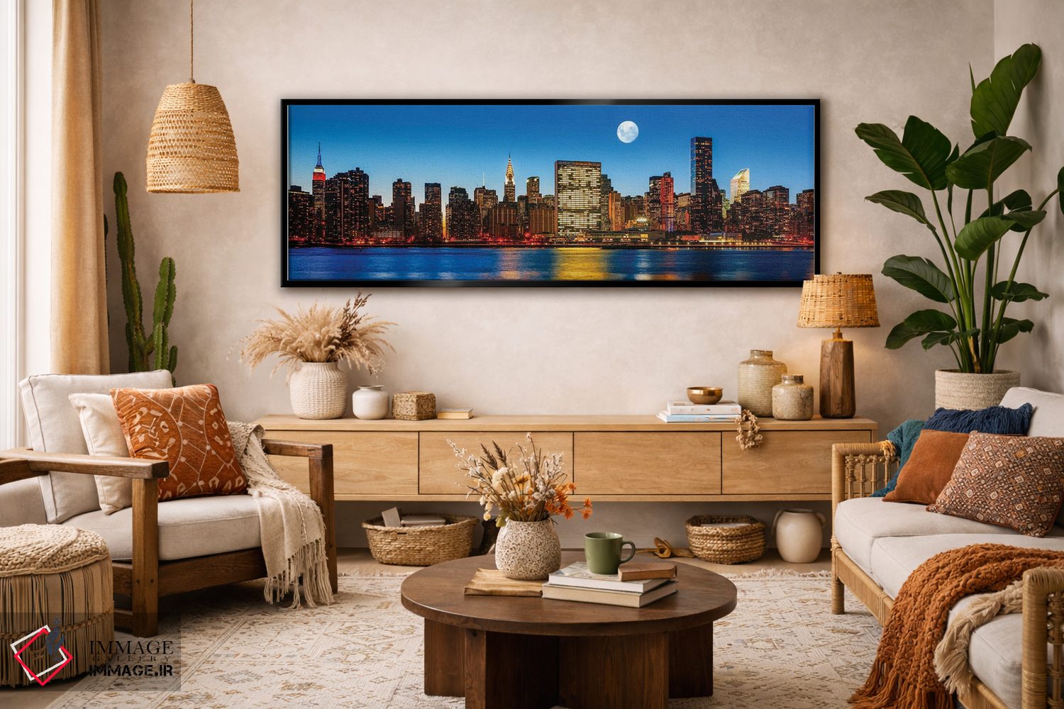 تابلو دکوراتیو اواخر شب در شهر نیویورک اثر پل رومر - D4B