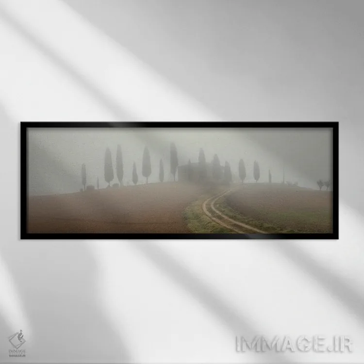 تابلو دکوراتیو سروهای کوچک اثر پاول اوسکین - نمای قابدار مشکی