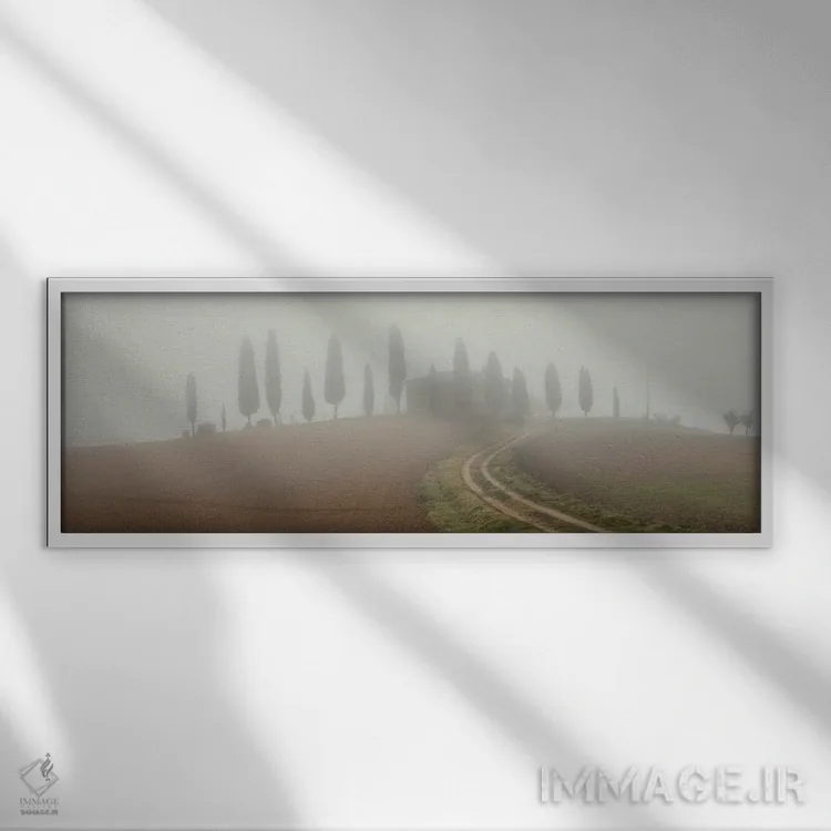 تابلو دکوراتیو سروهای کوچک اثر پاول اوسکین - نمای قابدار سفید