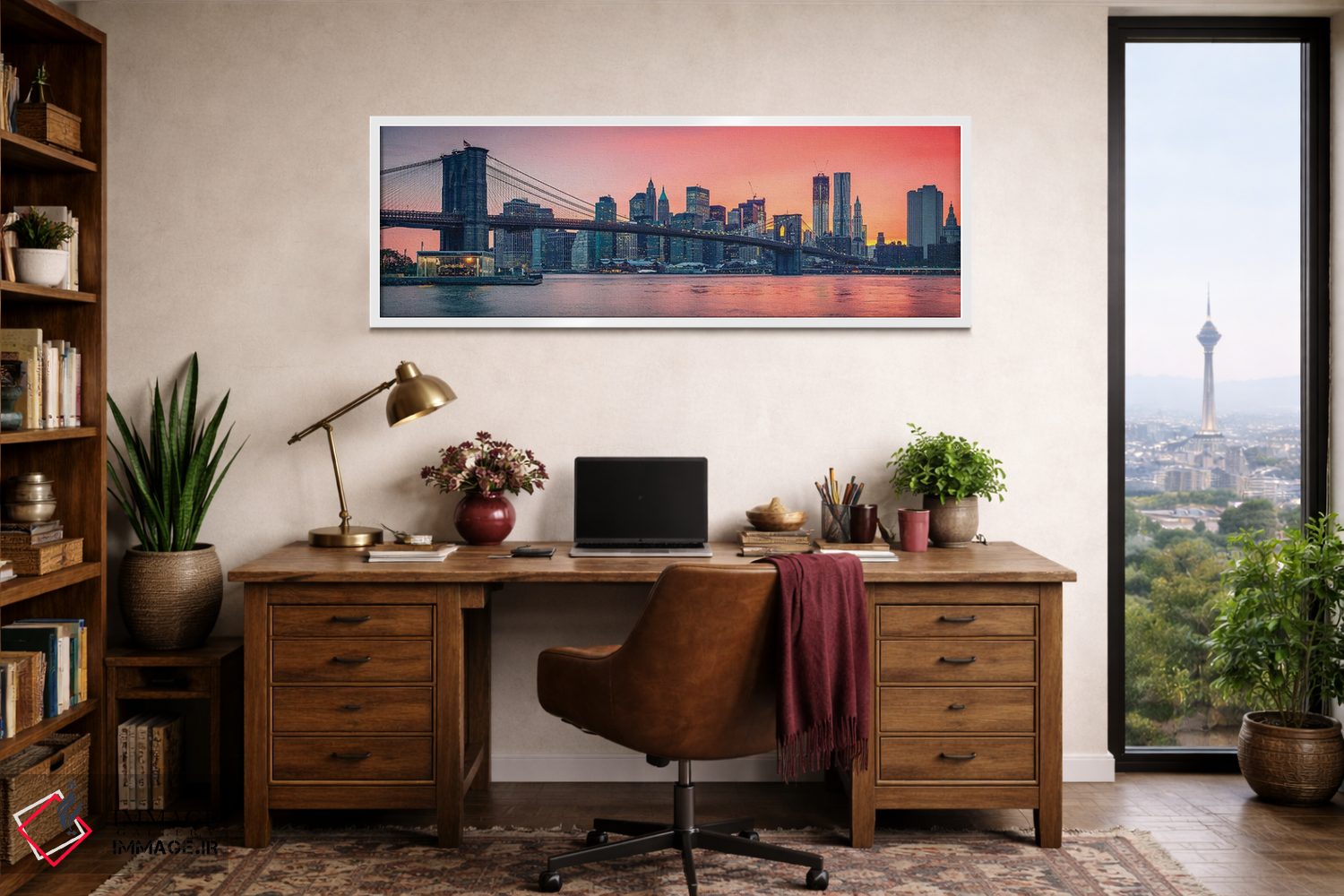 تابلو دکوراتیو پل بروکلین و منهتن اثر پل رومر - D1W