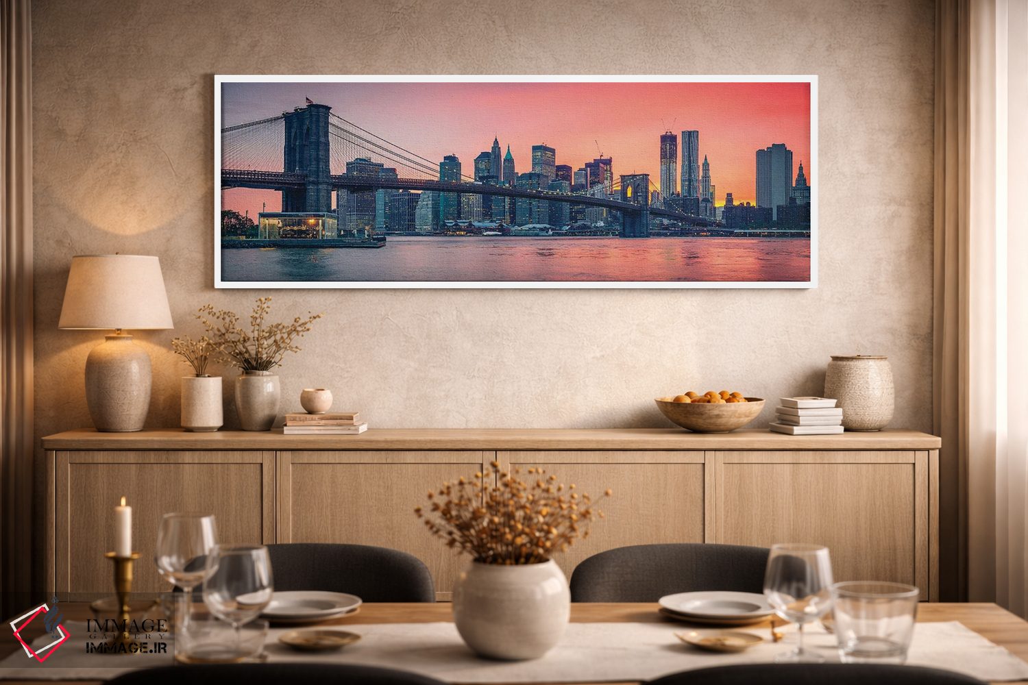 تابلو دکوراتیو پل بروکلین و منهتن اثر پل رومر - D2W