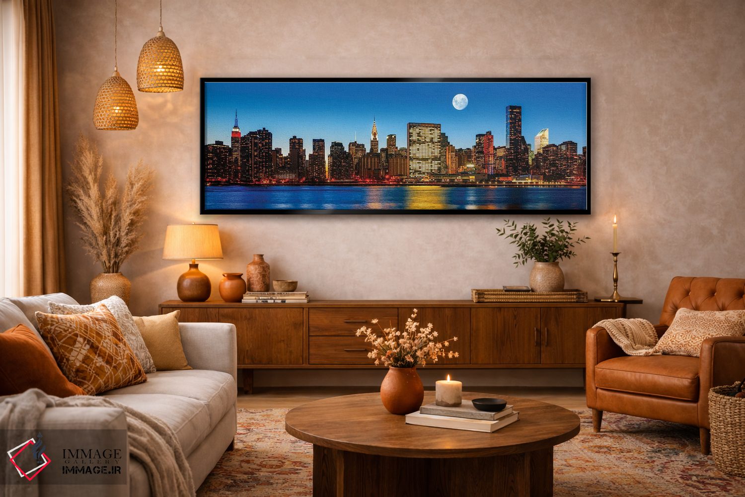 تابلو دکوراتیو اواخر شب در شهر نیویورک II اثر پل رومر - D5B