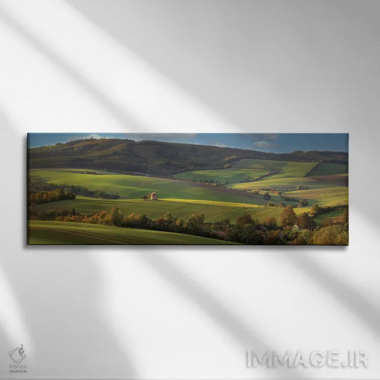 تابلو دکوراتیو آسیاب کونکوویتسه در پاییز اثر پاول اوسکین - نمای روبهرو روی دیوار