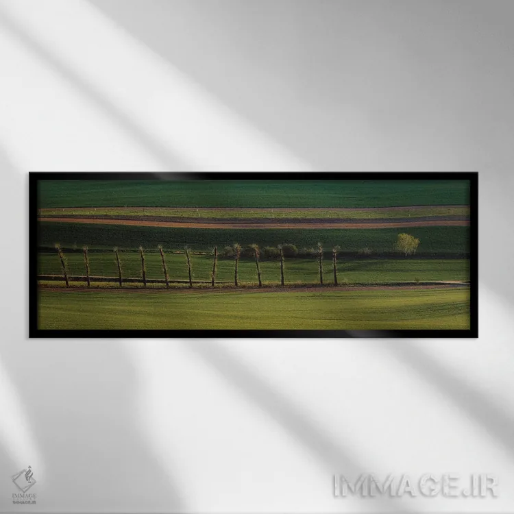 تابلو دکوراتیو خطوط اثر پاول اوسکین - نمای قابدار مشکی