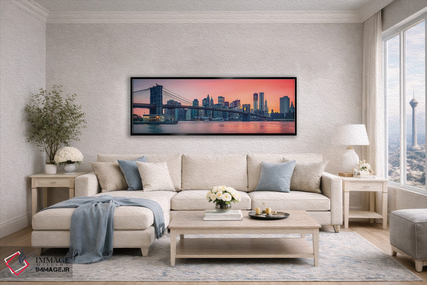 تابلو دکوراتیو پل بروکلین و منهتن اثر پل رومر - D5B