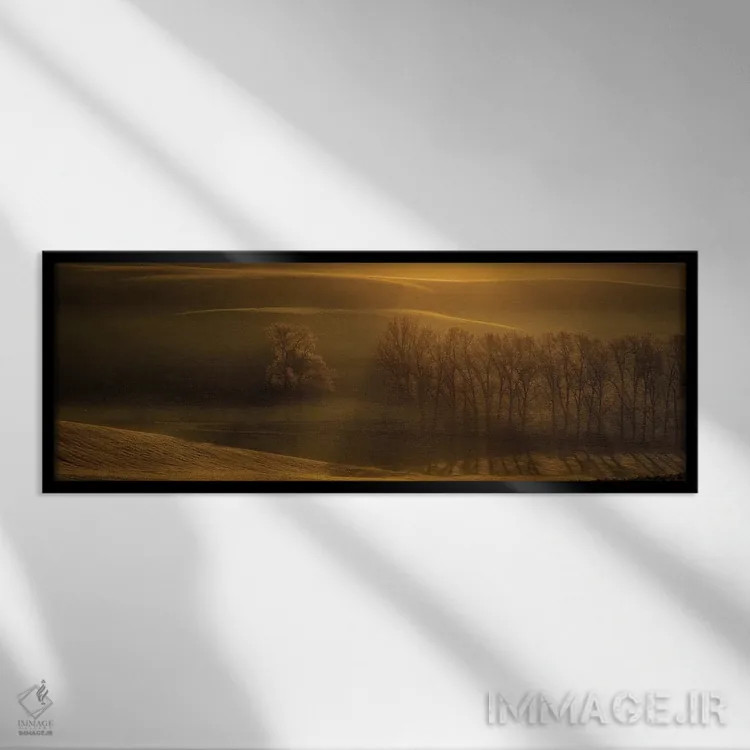 تابلو دکوراتیو درختان اثر پاول اوسکین - نمای قابدار مشکی