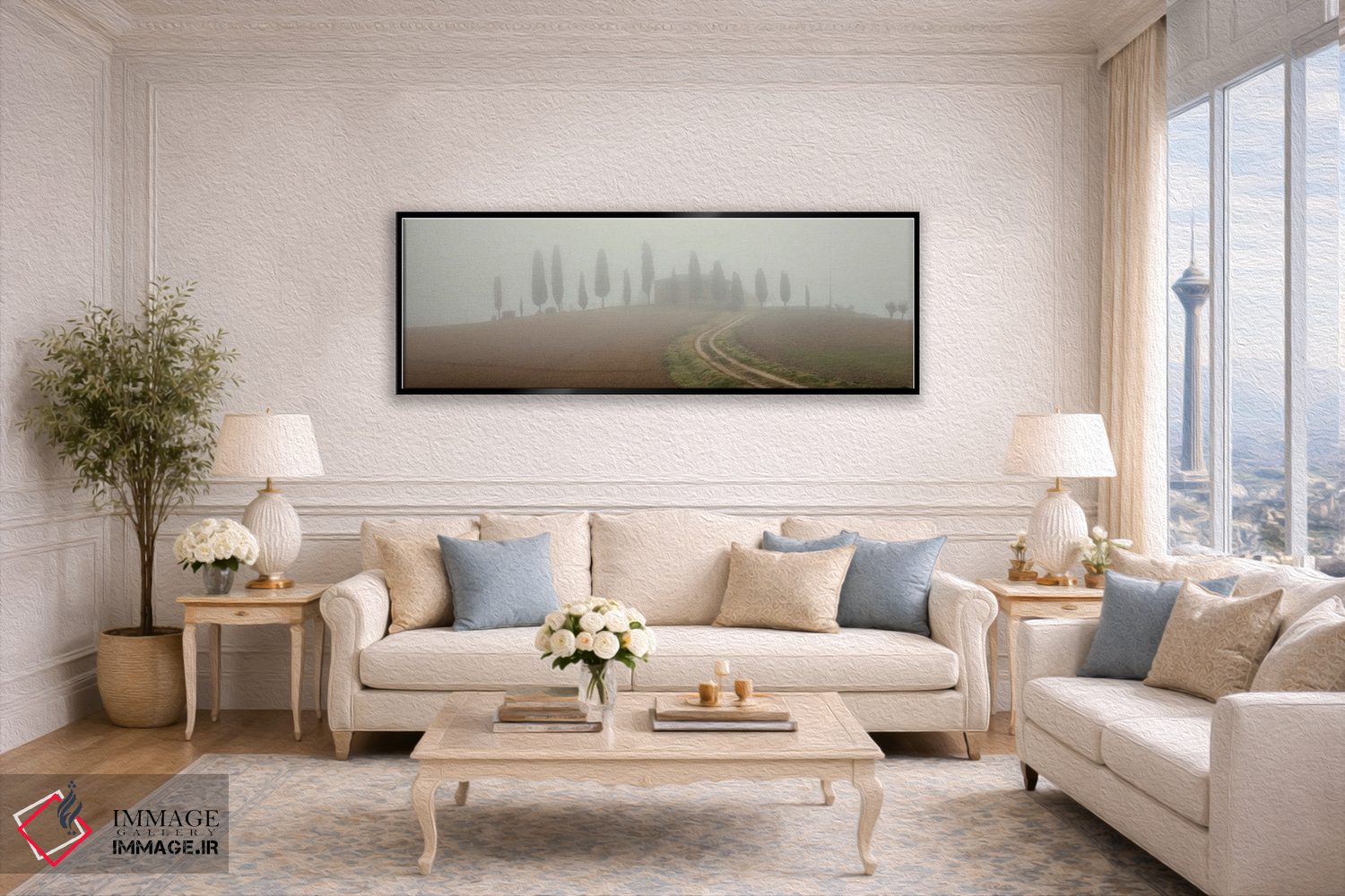 تابلو دکوراتیو سروهای کوچک اثر پاول اوسکین - D6B