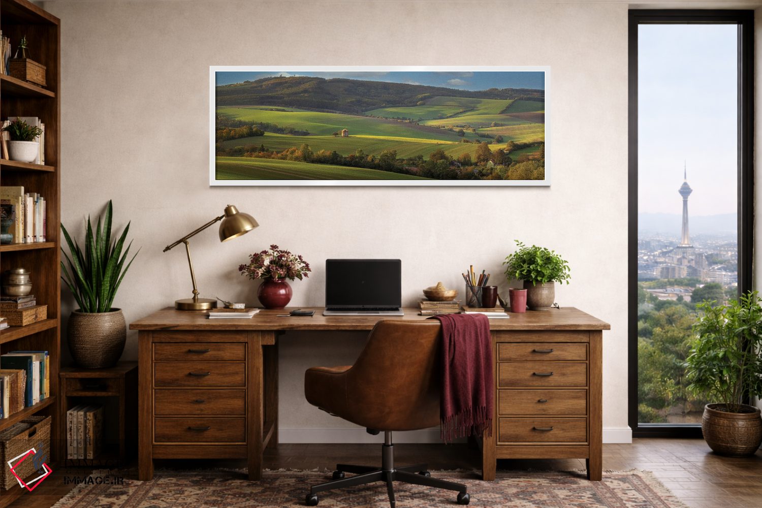 تابلو دکوراتیو آسیاب کونکوویتسه در پاییز اثر پاول اوسکین - D1W