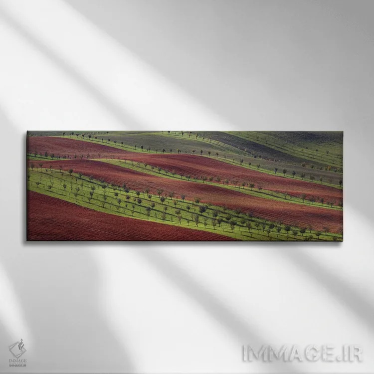 تابلو دکوراتیو راه راه های زیستی ۱ اثر پاول اوسکین - نمای روبهرو روی دیوار