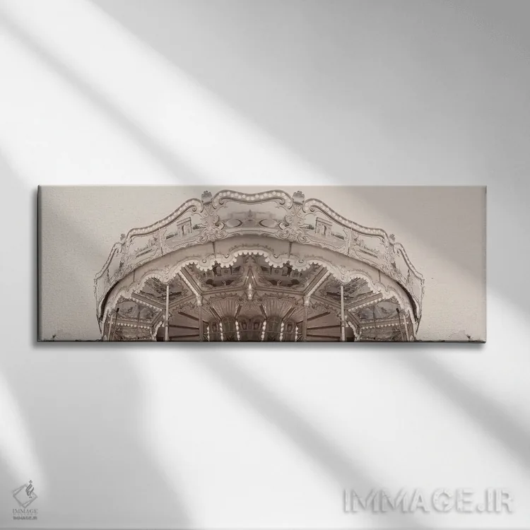 تابلو دکوراتیو چرخ وفلک پاریس اثر گریس دیجیتال آرت کو - نمای روبهرو روی دیوار