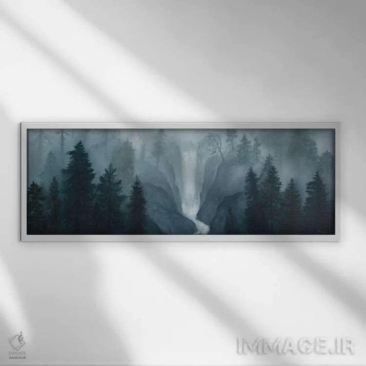 تابلو دکوراتیو حال وهوای شمال غربی اثر ربکا بالدوین - نمای قابدار سفید