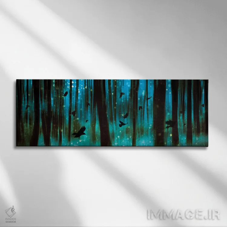 تابلو دکوراتیو پرواز شبانه اثر روس بریمن - نمای روبهرو روی دیوار