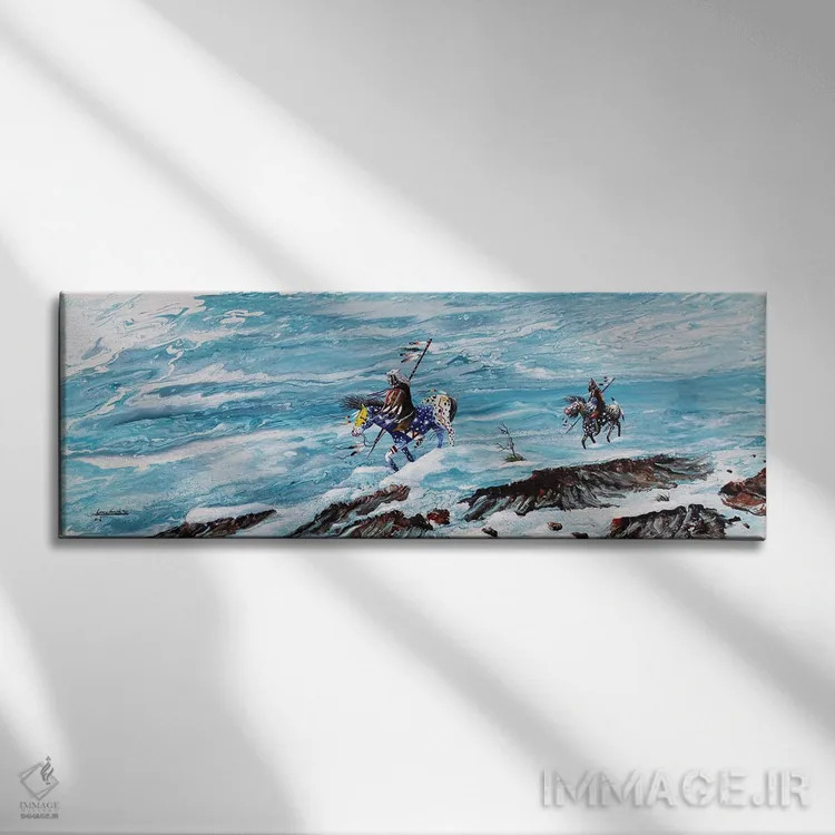 تابلو دکوراتیو راه روندگان برف اثر رد برد اسمیت آرت - نمای روبهرو روی دیوار