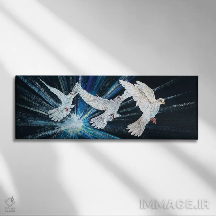 تابلو دکوراتیو سه روح اثر جیمز رباورگ - نمای روبهرو روی دیوار