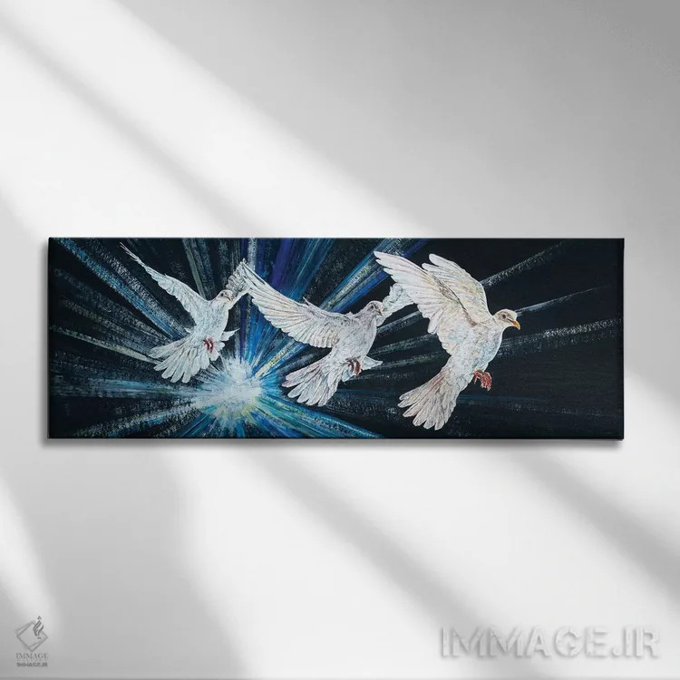 تابلو دکوراتیو سه روح اثر جیمز رباورگ - نمای روبهرو روی دیوار