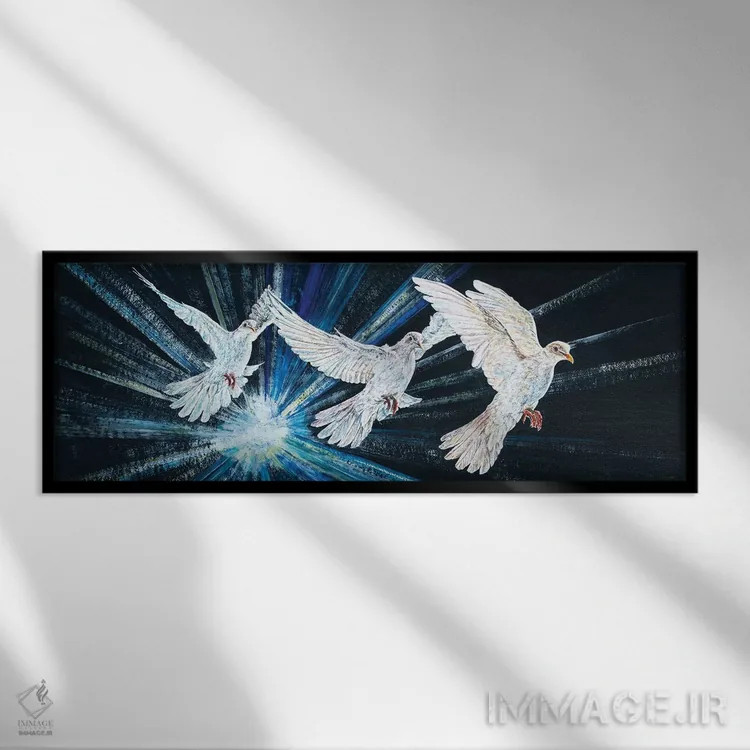 تابلو دکوراتیو سه روح اثر جیمز رباورگ - نمای قابدار مشکی
