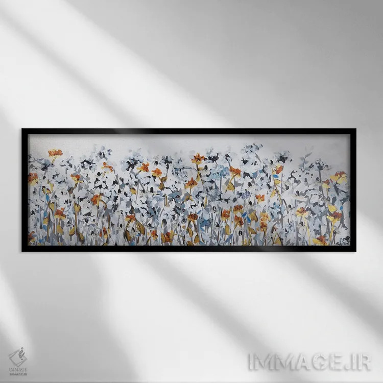 تابلو دکوراتیو پیاده روی آرامش اثر روی ایبرت - نمای قابدار مشکی