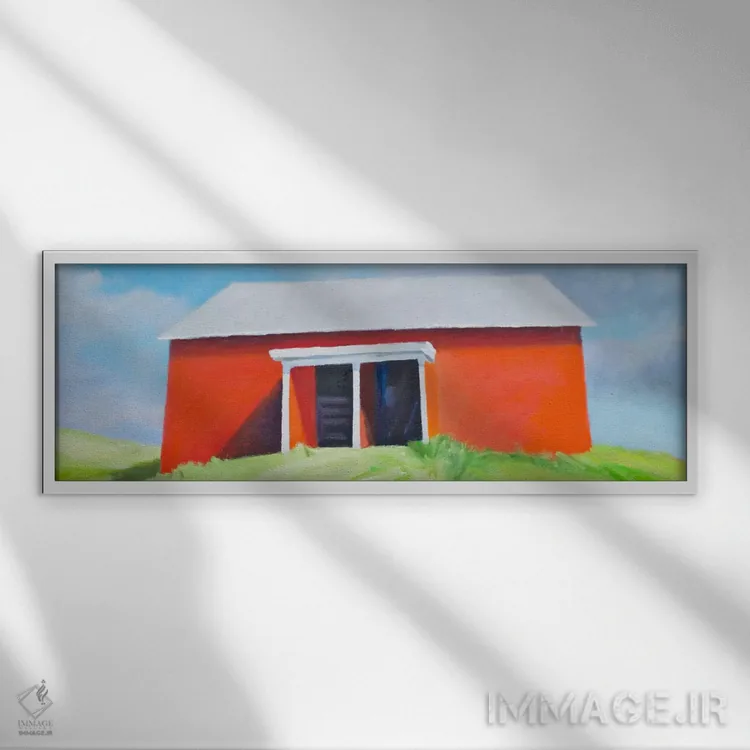 تابلو دکوراتیو طویله رو به رو اثر ریچ گومبار - نمای قابدار سفید