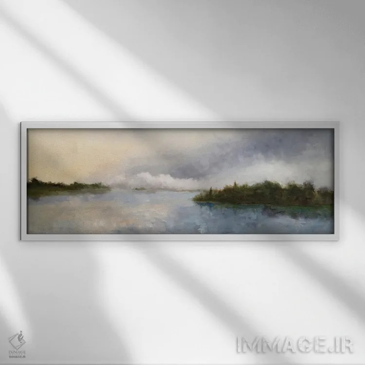 تابلو دکوراتیو آرامش همین حالا اثر ریچ گومبار - نمای قابدار سفید