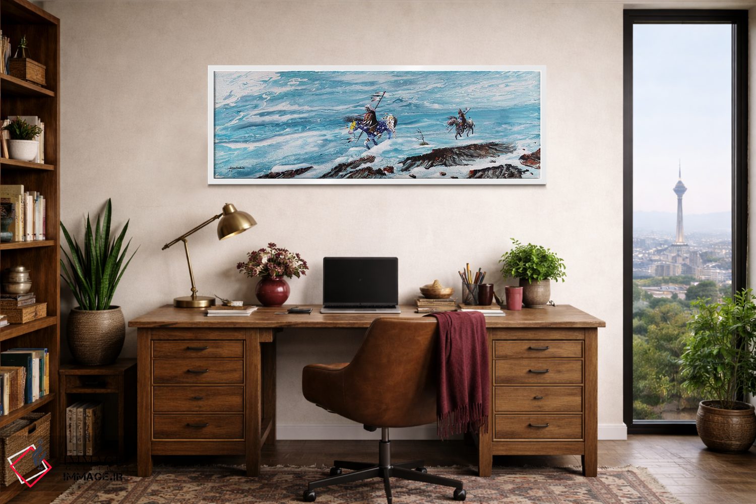 تابلو دکوراتیو راه روندگان برف اثر رد برد اسمیت آرت - D1W