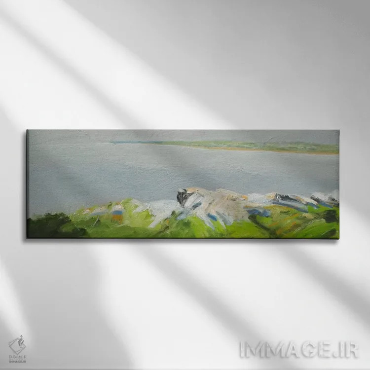 تابلو دکوراتیو ساحل جنس اثر ریچ گومبار - نمای روبهرو روی دیوار