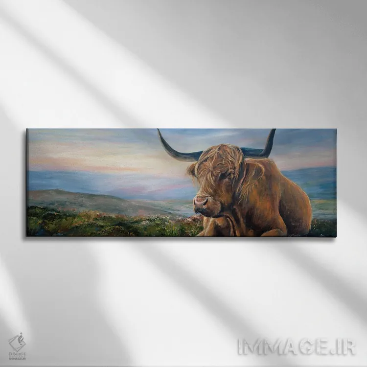 تابلو دکوراتیو آرامش در سپیده دم اثر روت اسلت - نمای روبهرو روی دیوار