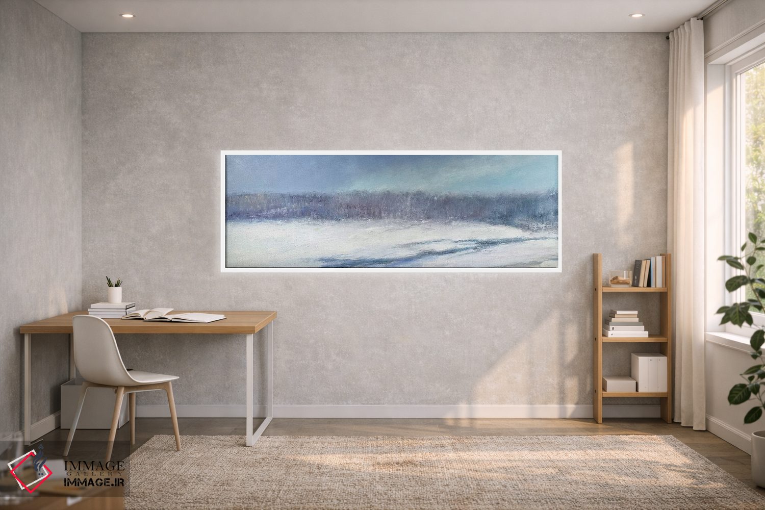 تابلو دکوراتیو چمنزار سگ آبی اثر ریچ گومبار - D1W