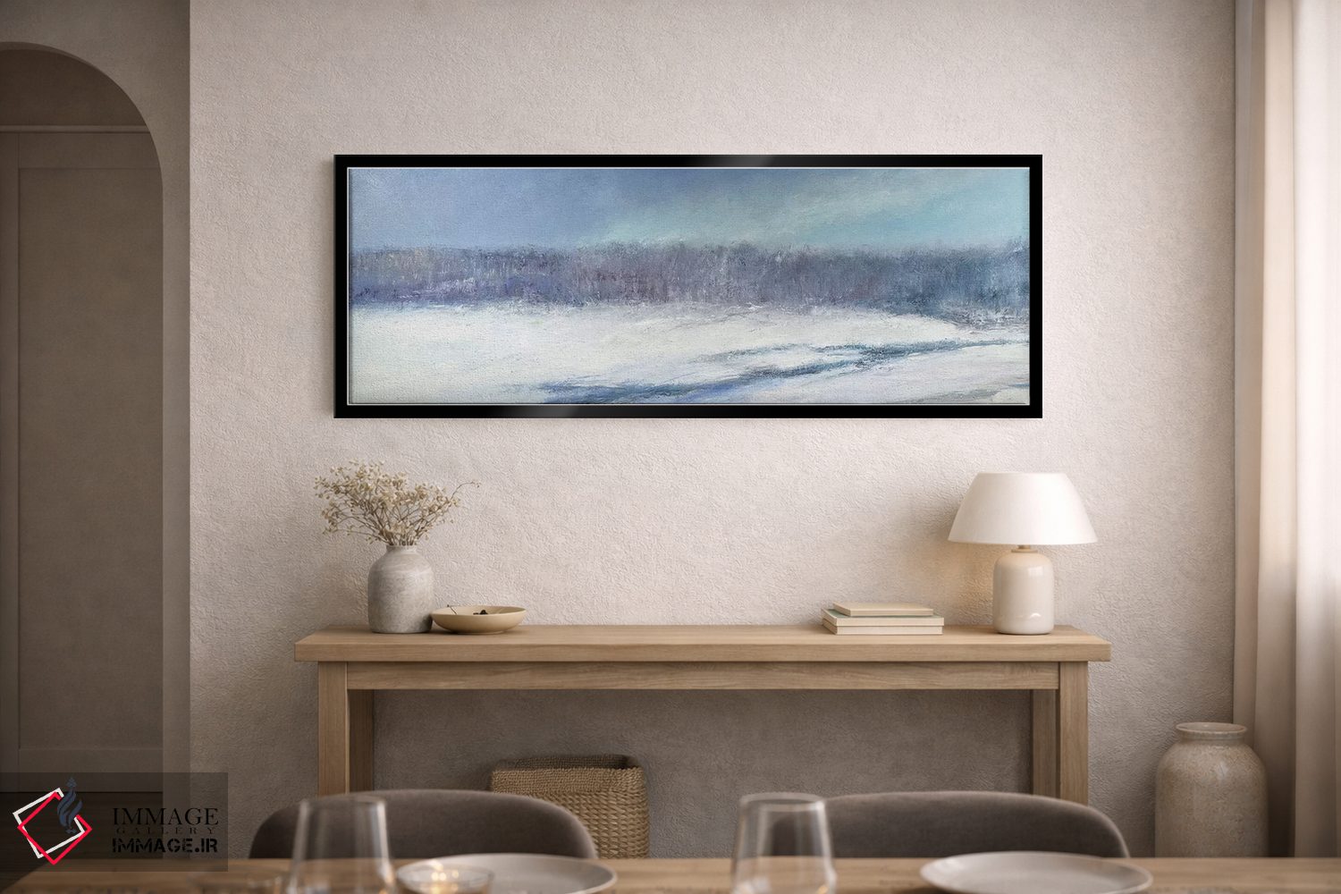 تابلو دکوراتیو چمنزار سگ آبی اثر ریچ گومبار - D2B