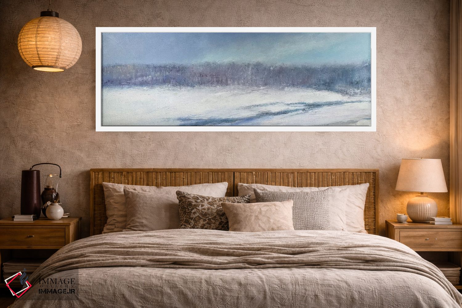 تابلو دکوراتیو چمنزار سگ آبی اثر ریچ گومبار - D4W