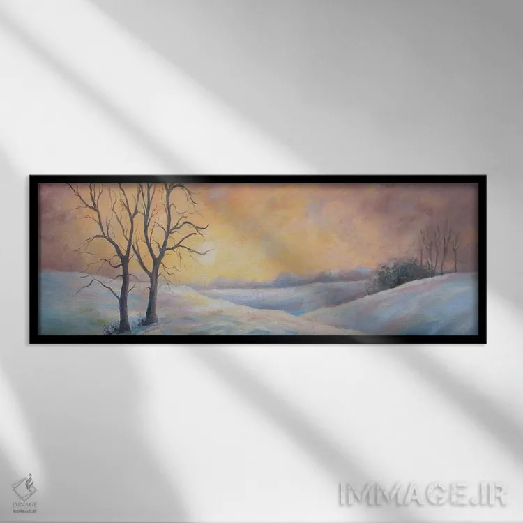 تابلو دکوراتیو پیاده روی دلنشین عصرگاهی اثر روت اسلت - نمای قابدار مشکی