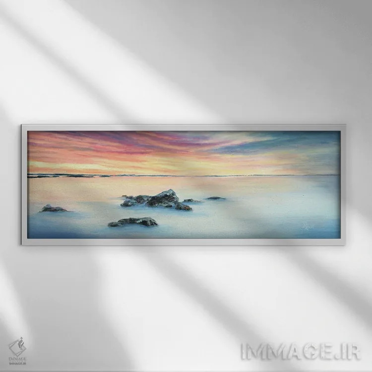 تابلو دکوراتیو آرامش اثر روت اسلت - نمای قابدار سفید