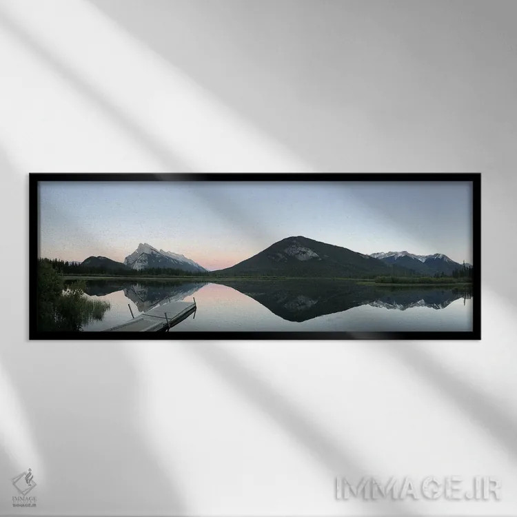 تابلو دکوراتیو Banff, Banff National Park, Ab, Canada.,درخشش آلپی پس از غ… اثر رامونا هاینر - نمای قابدار مشکی