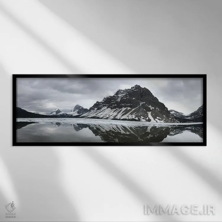 تابلو دکوراتیو دریاچه بو اثر رامونا هاینر - نمای قابدار مشکی