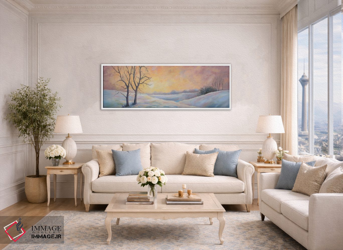 تابلو دکوراتیو پیاده روی دلنشین عصرگاهی اثر روت اسلت - D3W