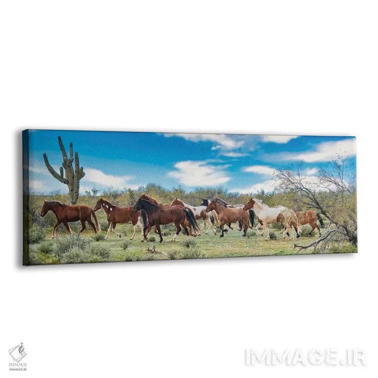 تابلو دکوراتیو گروه در حال دویدن با هم اثر رندا تامپسون - نمای پرسپکتیو محصول