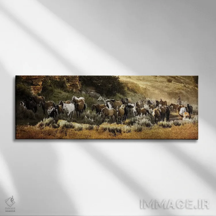 تابلو دکوراتیو محاصره دره اثر رندا تامپسون - نمای روبهرو روی دیوار