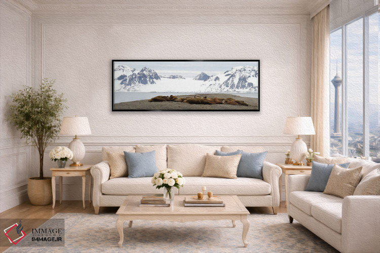 تابلو دکوراتیو کلونی شیر دریایی اثر رامونا هاینر - D6B