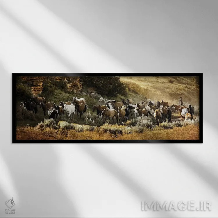 تابلو دکوراتیو محاصره دره اثر رندا تامپسون - نمای قابدار مشکی