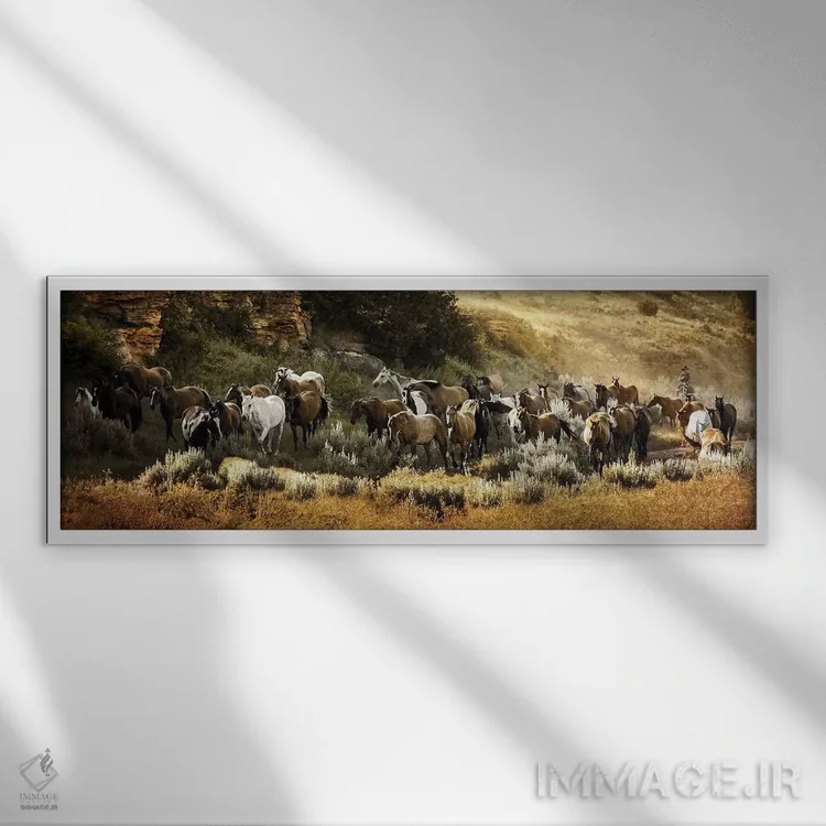 تابلو دکوراتیو محاصره دره اثر رندا تامپسون - نمای قابدار سفید